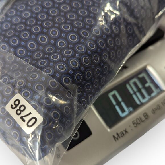 Desoto Men's 3XL Konrad Jersey Shirt Button Up Navy Print Collared Long Sleeve - Picture 10 of 10